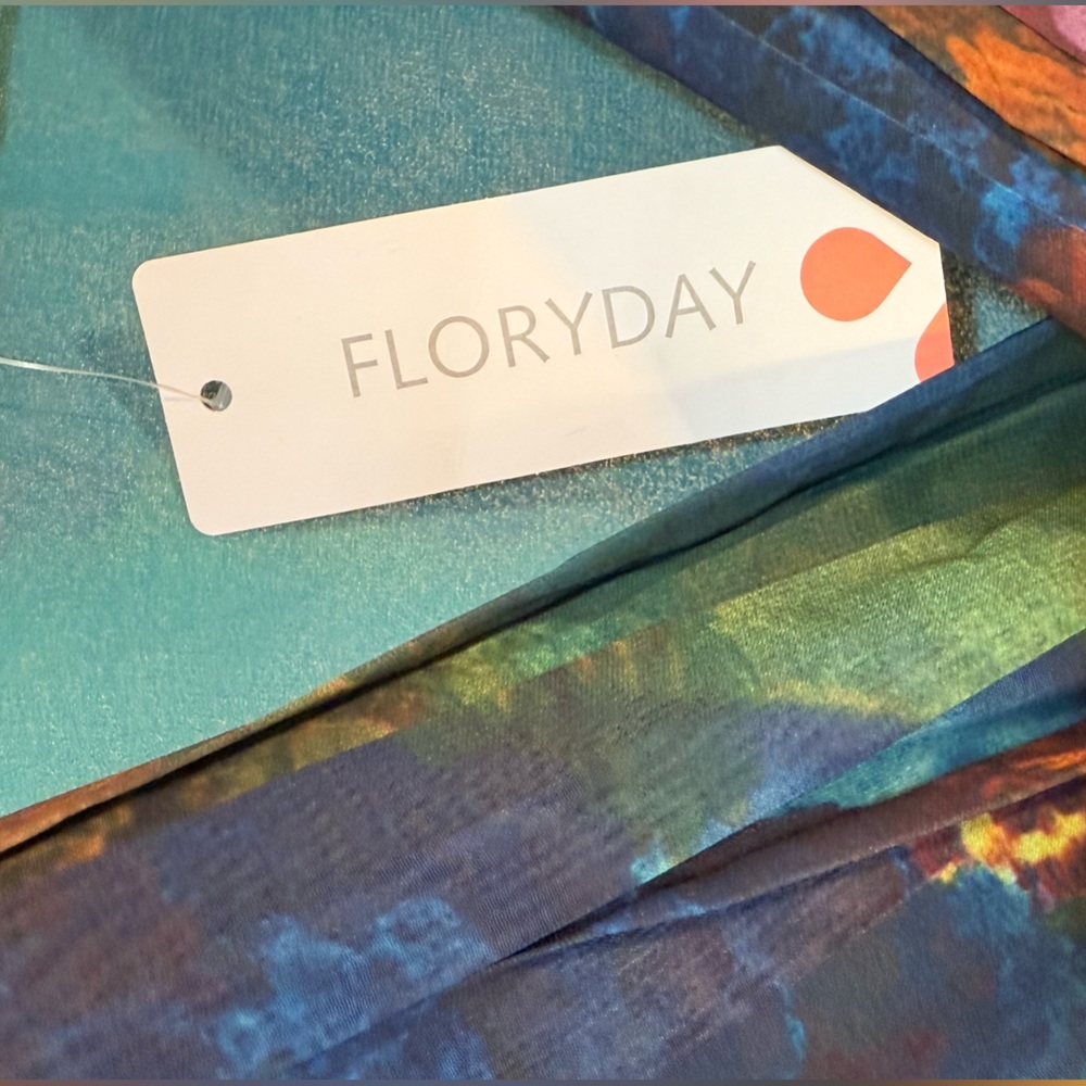 Floral Maxi Dress in Blue and Purple - Picture 8 of 10